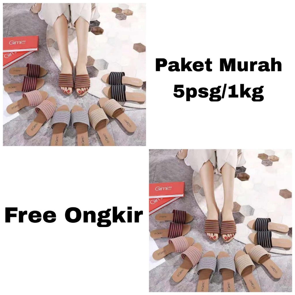 PAKET MURMER SANDAL WANITA F-19 (5 PASANG/1KG)