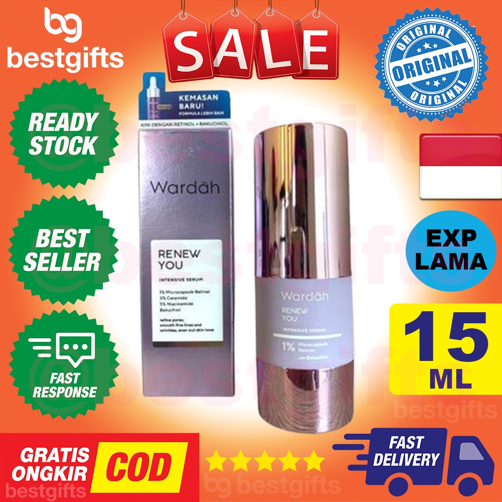 WARDAH RENEW YOU ANTI AGING INTENSIVE SERUM SAMARKAN GARIS HALUS KERIPUT MENCERAHKAN WAJAH 15 ML