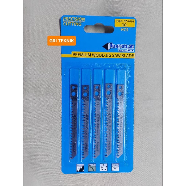 BZ-7074  MATA JIGSAW NO.10 BENZ WERKZ / PREMIUM WOOD JIGSAW BLADE NO.10 / MATA JIGSAW POTONG TRIPLEK