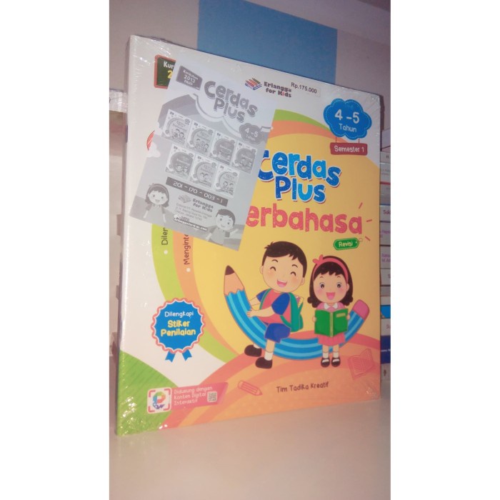 ⭐BISA COD⭐ PAKET BUKU ANAK : CERDAS PLUS USIA 4-5 TH REVISI ERLANGGA FOR KIDS