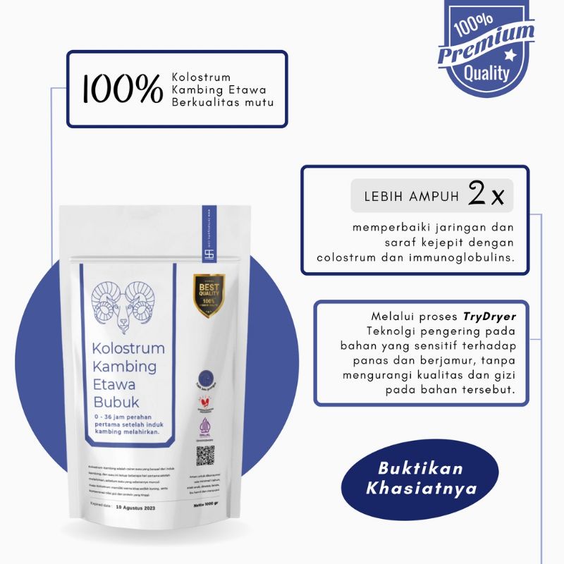 premium susu kolustrum colustrum etawa bubuk syams 1000 gram/1 kgterlaris terbaru