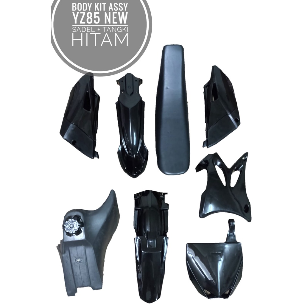 Body kit assy YZ85 New Full set + sadel + tangki Hitam