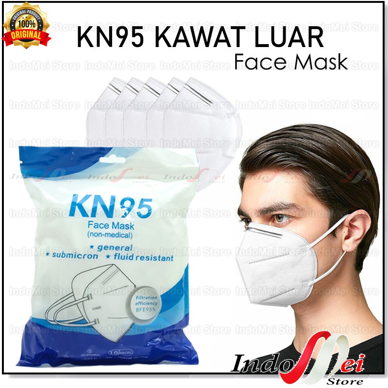 Masker KN95 impor Face Mask Masker Kawat Luar KN 95 - 4PLY