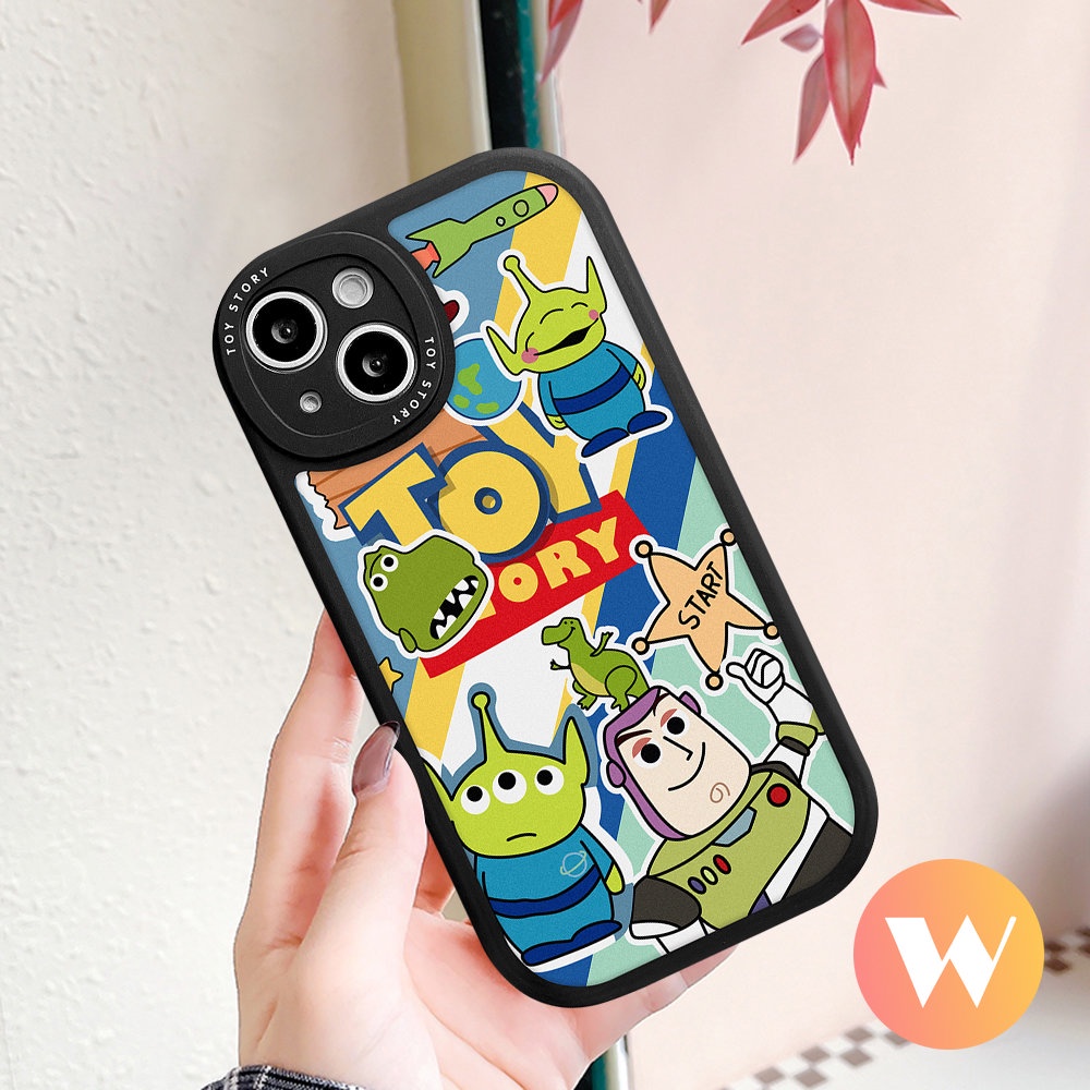 IPHONE Casing Ponsel Kartun Toy Story Buzz Lightyear Kompatibel Untuk Iphone11 Pro Max 7Plus X XR XS Max 13 11 12 14 Pro Max 6s 8 7 6 Plus SE 2020 Cute Manyo Lembut Tpu Back Cover