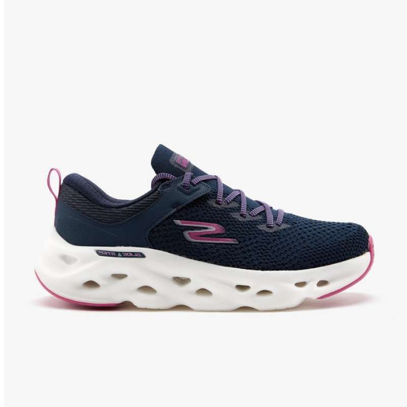 SKECHERS GO RUN GLIDE STEP MAX WOMEN'S RUNNING SHOES NAVY