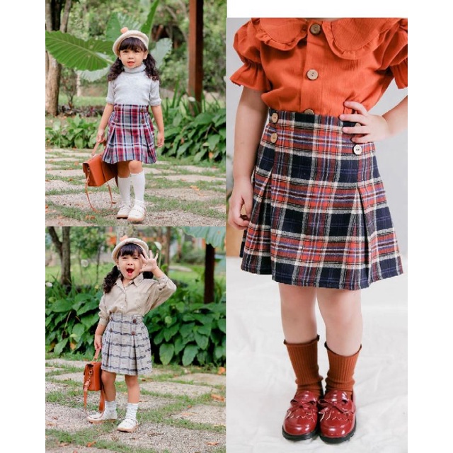 SALE 10.10 Plazababyku KELLY SKIRT Rok Anak Pendek Popsy Skrit Anak Perempuan 1-5 tahun