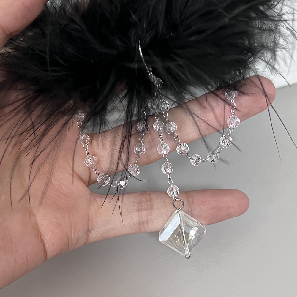 Ins Bulu Kristal Kupu-Kupu Liontin Choker Kalung Untuk Wanita Gadis Temperamen Kalung Aksesoris Pesta