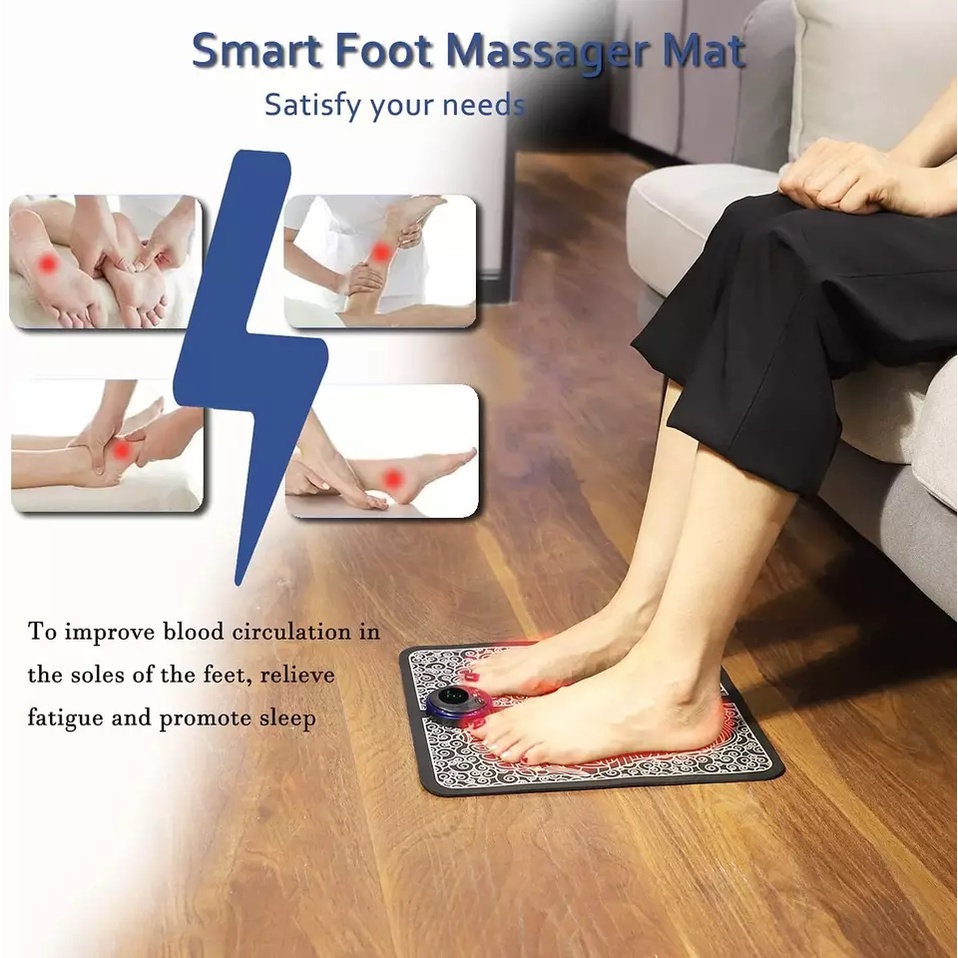 Alat Pijat Telapak Kaki Refleksi Elektrik Listrik EMS Akupuntur Foot Massager Mat Original