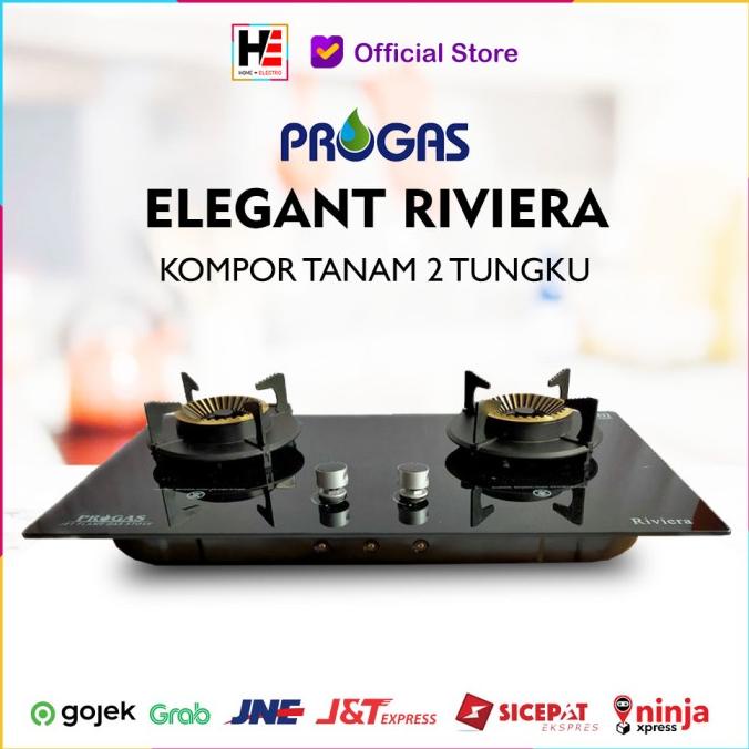 Kompor Tanam Progas 2 Tungku Api Elegant Riviera