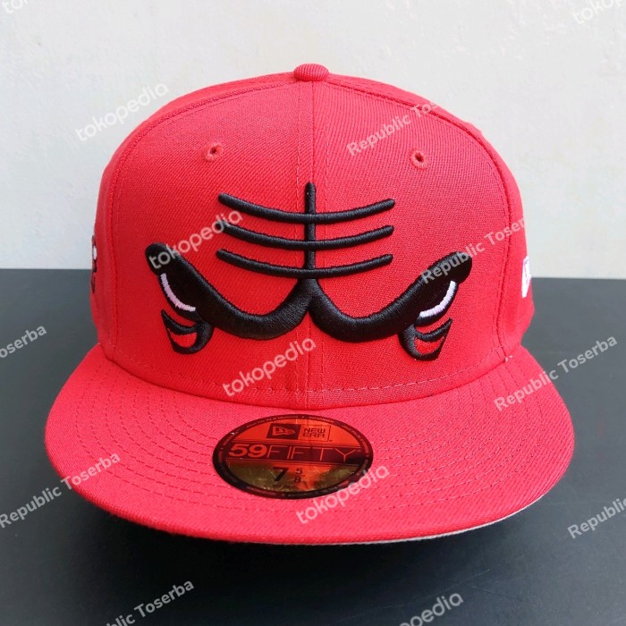 Topi New Era 59Fifty Original Chicago Bulls Dissected Logo Red