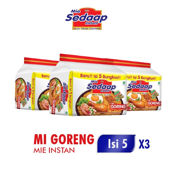 

Mie Sedaap Mie Instan Goreng Triple pack 3 x 450 gr