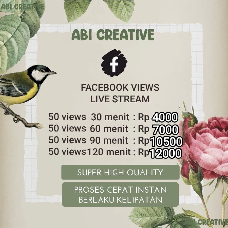 FACEBOOX VIEW LIVE STREAMING max 5k view