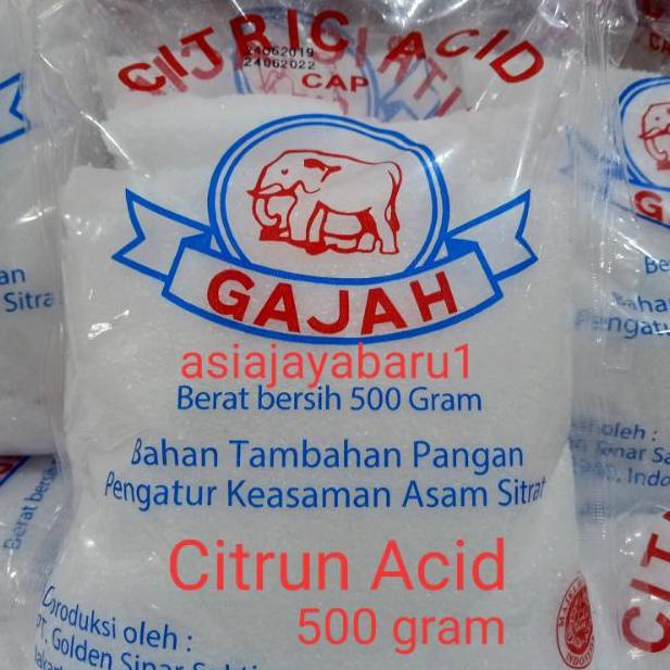 

Rzv10 Citrun cap Gajah isi 10bungkus @ 50gram - asam citrun - Citric Acid ,.,.,.,.,.,