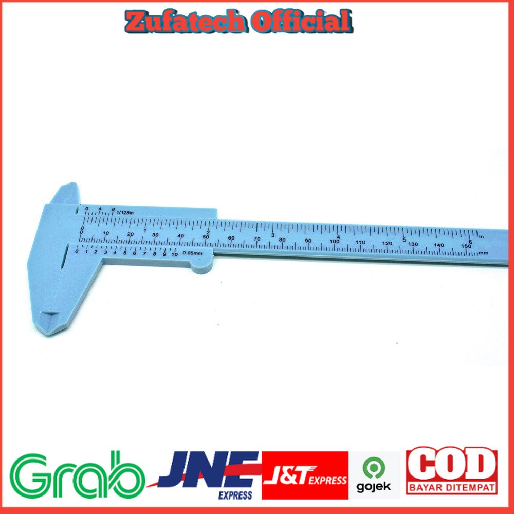 GemRed Jangka Sorong Plastik Vernier Caliper Gauge Micrometer 150mm - QST-600 - Blue