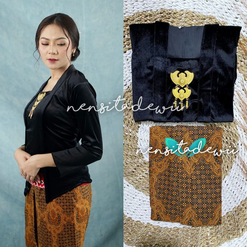 [1 Set, DHT01A] Kebaya Kutubaru + Jarik Instan / Model Aulia