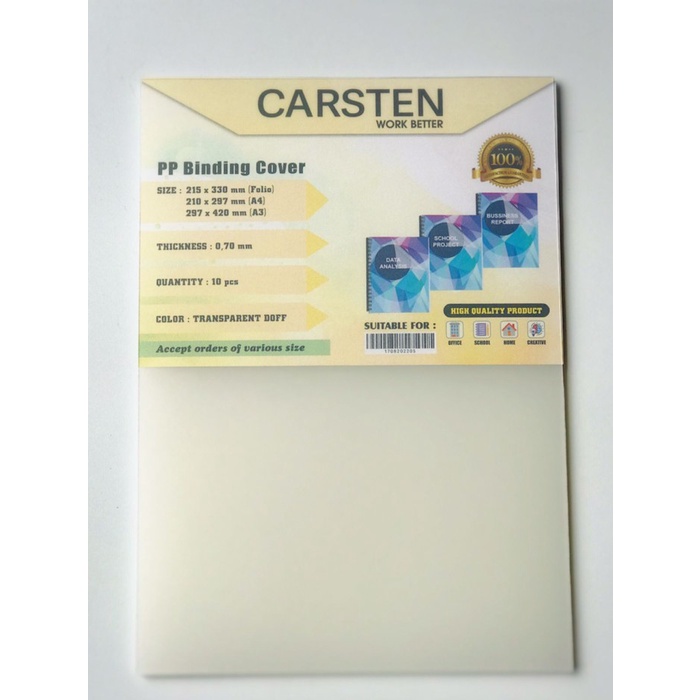 

MURAH Mika PP Pasir doff tebal 0.70mm A4 isi 10 lembar Code 2809