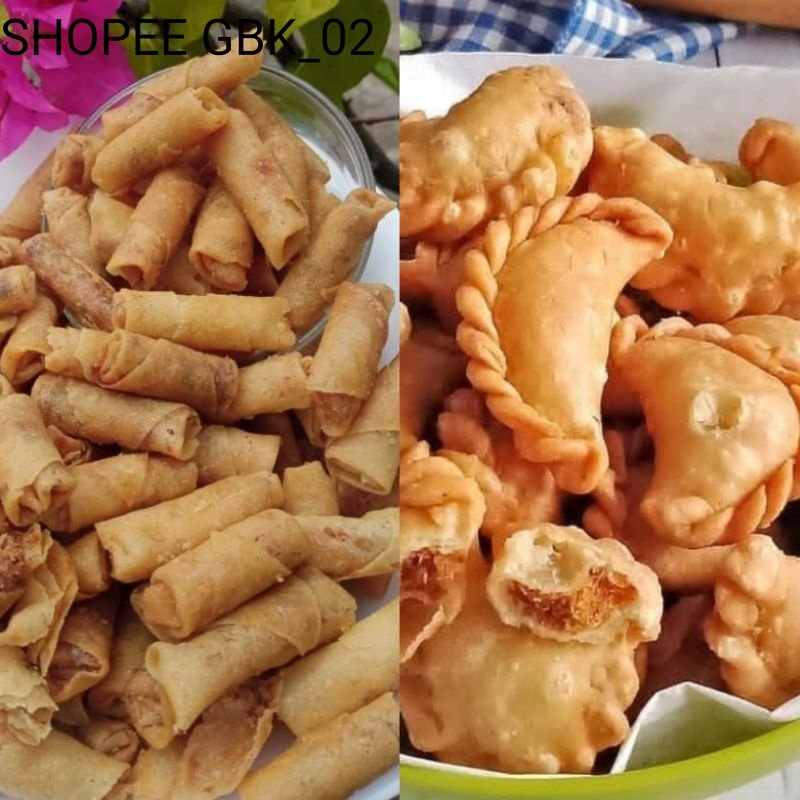 

COD 1 KG SUMPIA EBI DAN PASTEL ABON MINI PANGSIT SNACK CEMILAN LEBARAN