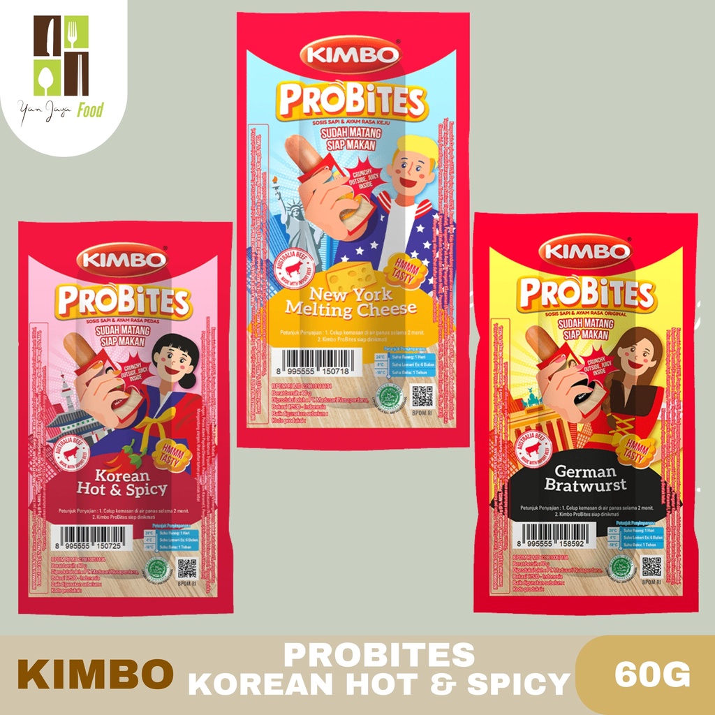 Kimbo Probites Sosis Single Original/Keju/Korean Hot &amp; Spicy 1 Pcs