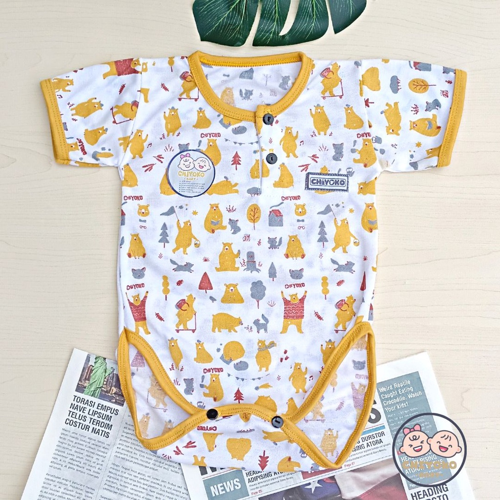 3 Pcs Jumper Bayi Jumpsuit Segitiga SERIAN MUSTARD Chiyoko Baby
