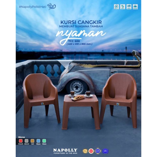 kursi teras plastik /kursi teras tcc napolly/kursi cangkir
