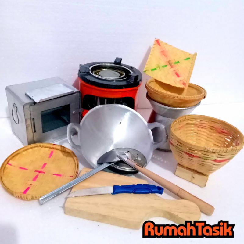 Rumah Tasik Alat Masak Masakan Anak Paket Oven Kukus Plus Talenan Pisau