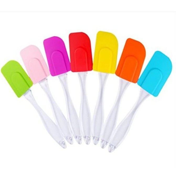 

SL27 RANDOM SERBAGUNA Solet kue oles spatula anti panas spatula kue silikon