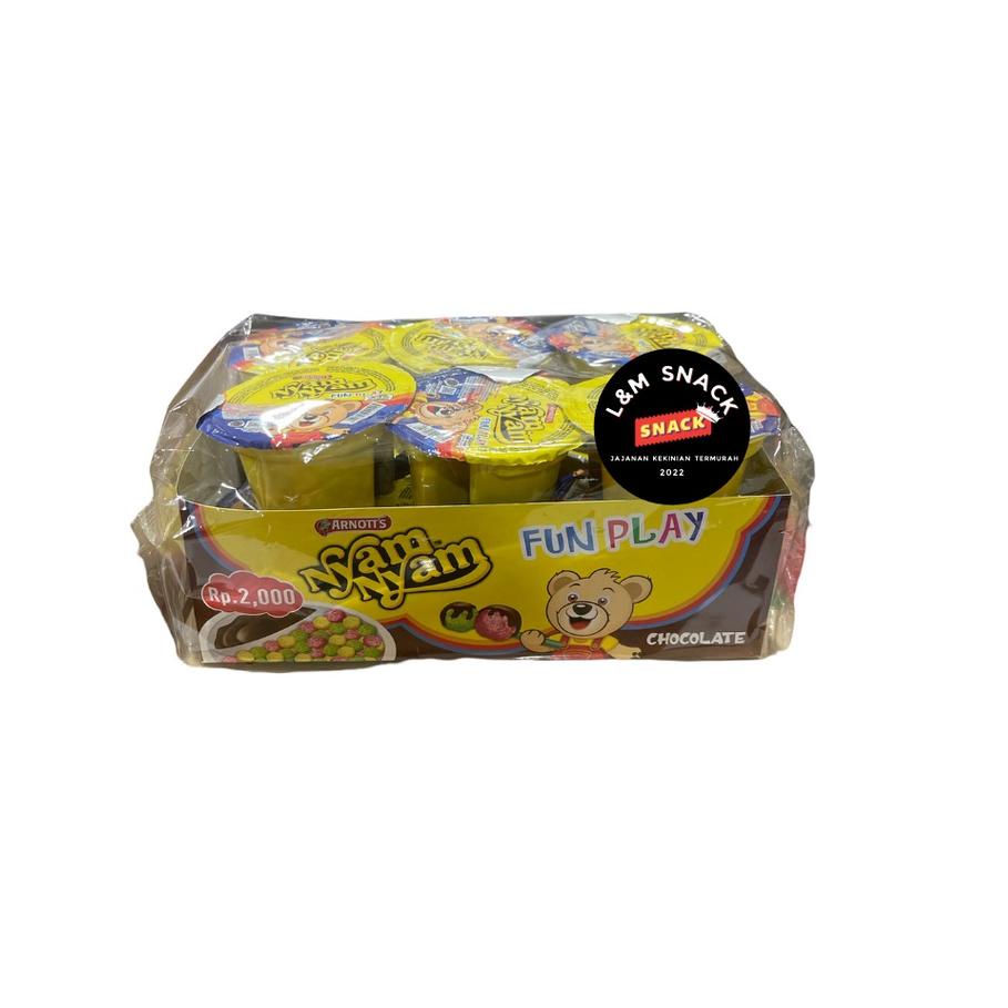 

D0S♞ Nyam-nyam Fun Play Bubble Puff Chocolate isi 12pcs Barang Baru