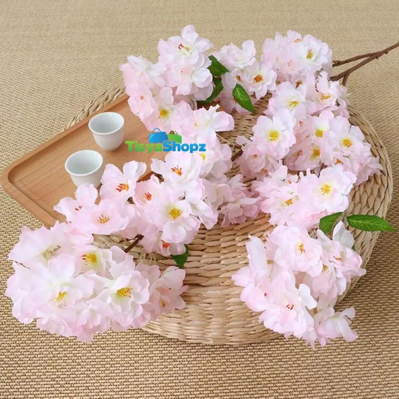 Sakura Cherry Blossom 1 meter + Daun