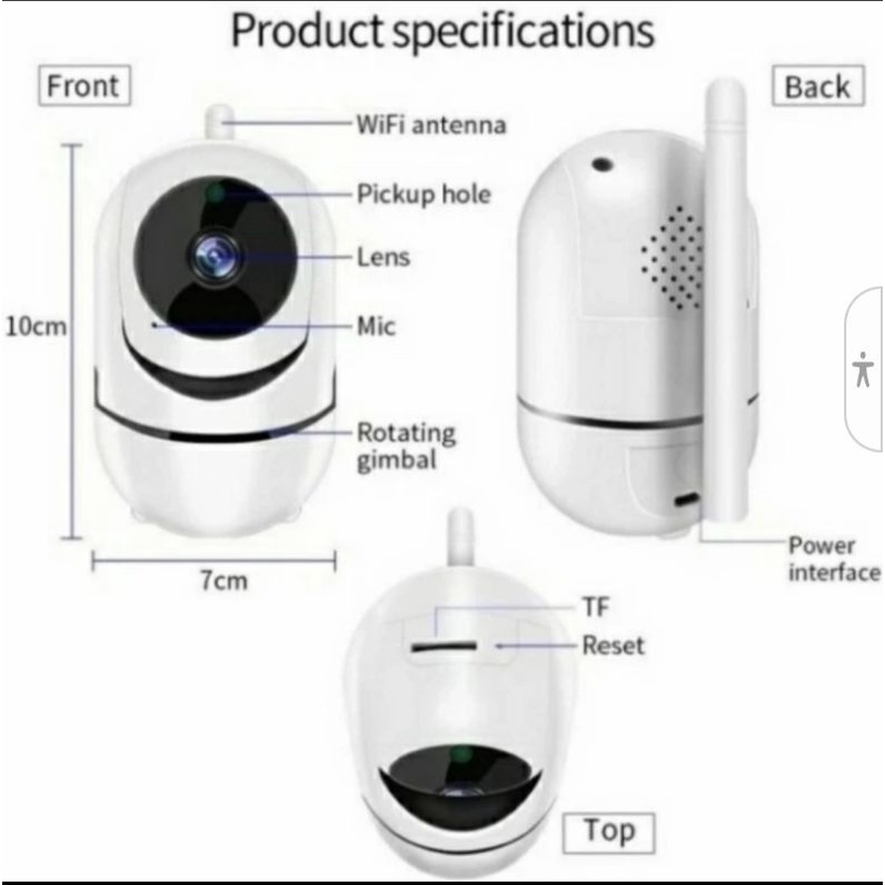 IP CCTV Minion WiFi Camera Human Tracking sensor kamera HD 1080P wireless V380pro