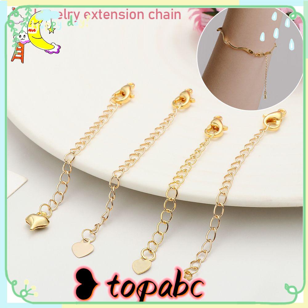 Top 1Pcs Rantai Ekor Ekstensi DIY Perhiasan Aksesoris Konektor Gelang Emas 18k