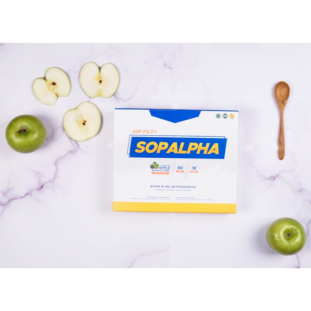 SOPALPHA BIOBOOST 1 BOX 18 SACHET  BIO BOOST SOP ALPHA KESEHATAN ALPA IMMUNE BOOSTER ORIGINAL HALAL 