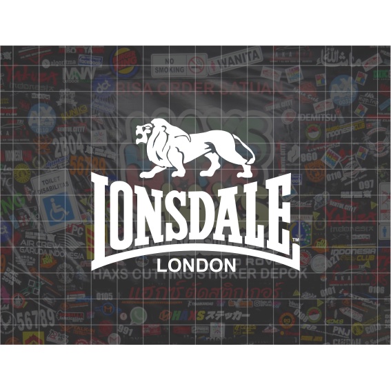 Cutting Sticker Logo Lonsdale London Ukuran 8 Cm