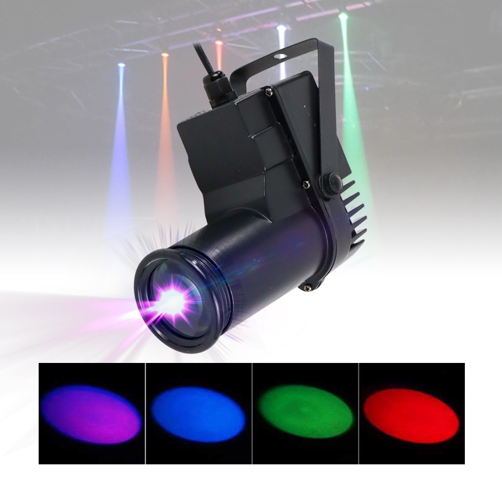 PINSPOT Lampu Sorot Panggung RGB LED Beam Pinspot Spotlight DJ Disco Party 10W - 9WRGB