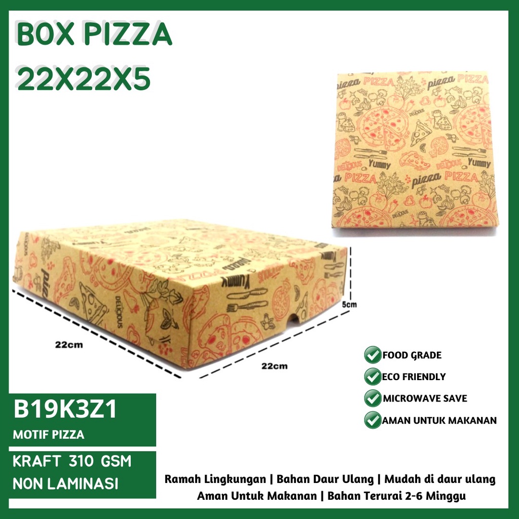 

Box Pizza Dus Pizza Kotak Pizza B19K3ZI-22x22x5-No Laminated