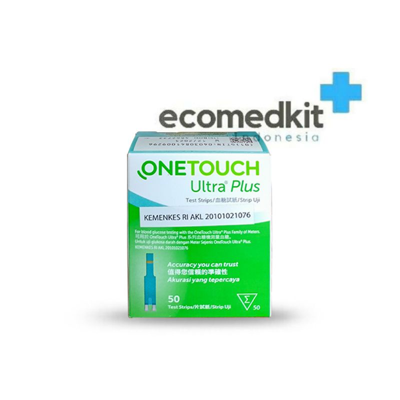 Original Strip Gula Darah Glukosa Onetouch Ultra Plus Exp Baru