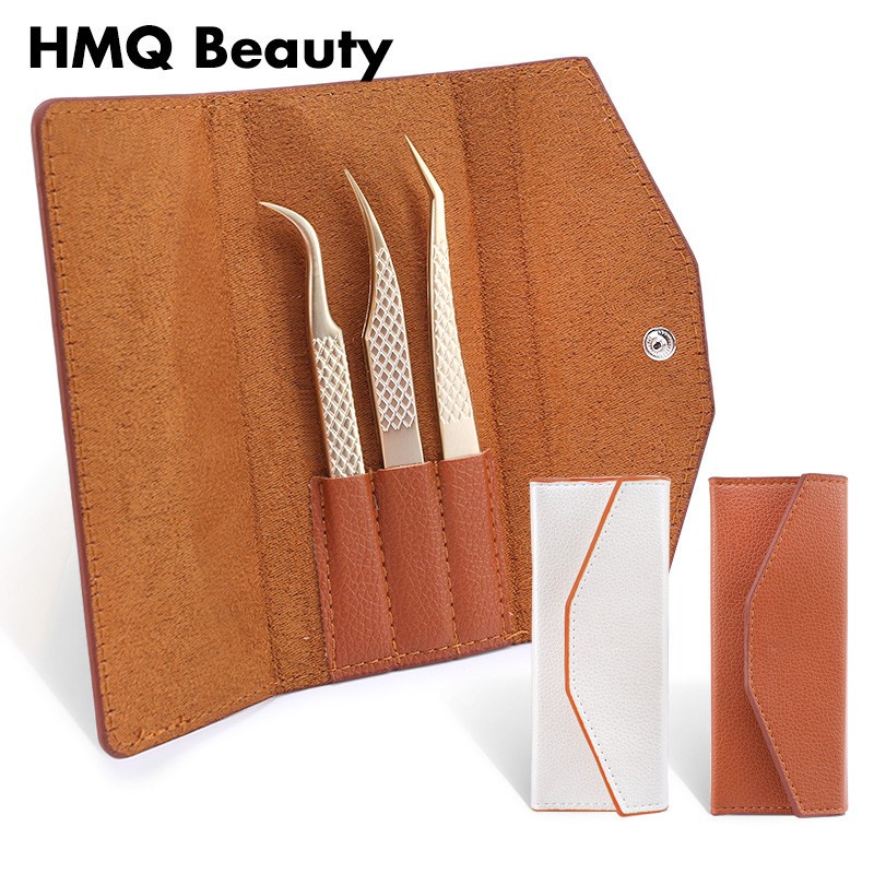 Pinset Storage Tas Kulit Penyimpanan Kotak Penyimpanan Alat Ekstensi Bulu Mata Palsu Aksesoris Bulu Mata Makeup Tools For Tweezer Kit