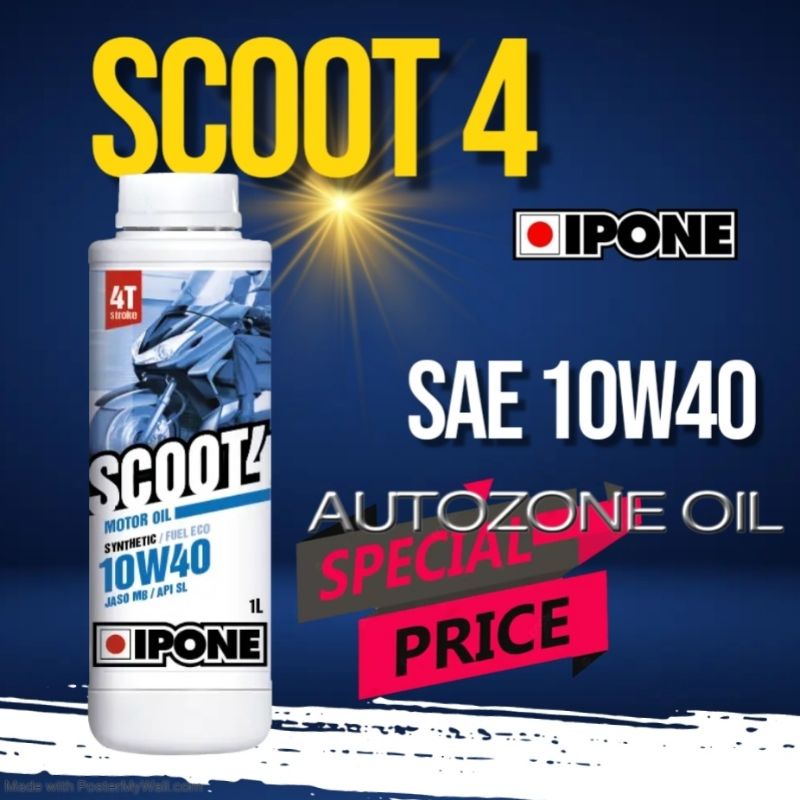 Oli motor matik ipone dan liquimoly scooter sae 10W40