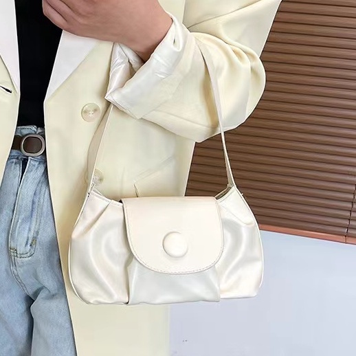 Finom Sessy - Tas Bahu Kancing Polos Simpel | Shoulder Bag Slingbag Wanita Remaja Cute Korean