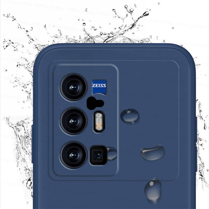 Untuk Vivo X70 X60 X50 X30 X27 Pro Plus Case Cover Shockproof Cairan Silicon Ponsel Casing Belakang