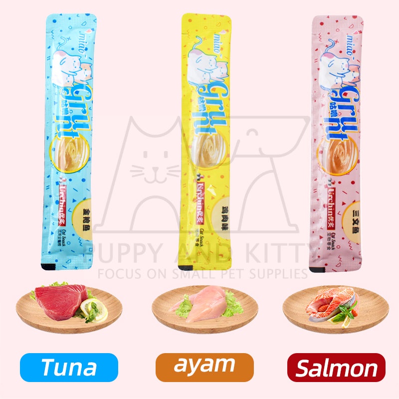 Snack kucing / Creamy treats Kucing Kecil / Cemilan Kucing 15g / mudah dicerna / Makanan hewan peliharaan