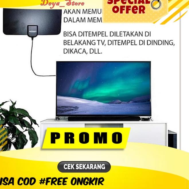 ➜♪✲❊ Antena TV Indoor Digital Original Taffware Intra Anthena Tivi Tempel Dinding Indor Super Jernih