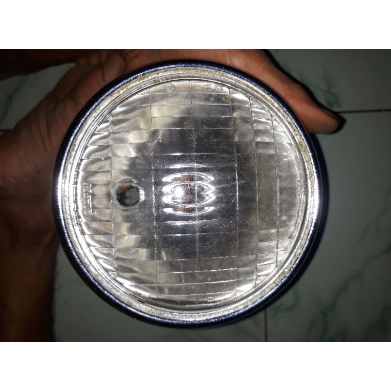 reflektor lampu headlamp headlight depan + ring yamaha l2g l2s yb100 dt100 ls3 dt80 dtx gt80 ori ori