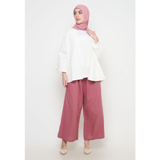 Set celana kulot blazer dan tank top hijab
