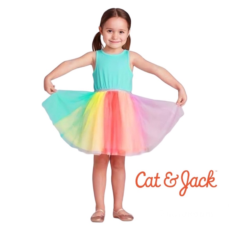 DRESS TUTU RAINBOW ANAK PEREMPUAN CNJ 1-5 TAHUN