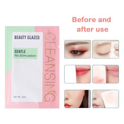 Beauty Glazed Cleansing Make Up Beauty Glazed Make Up Remover Beauty Glazed Pembersih Make Up Beauty Glazed Cleansing Wipes Cotton Rich Avocado Essence