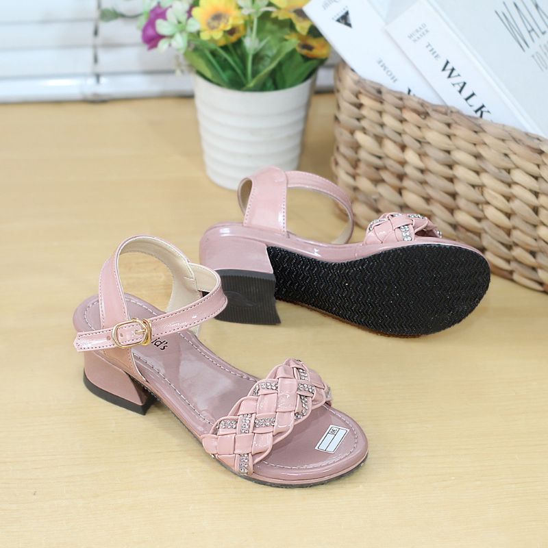 Sandal Anak Perempuan Tali Kepang Permata TLLV01