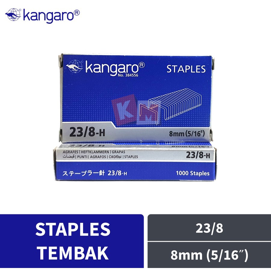 Isi Stapler / Staples Tembak Kangaro 23/8 (5/16&quot;) 8mm