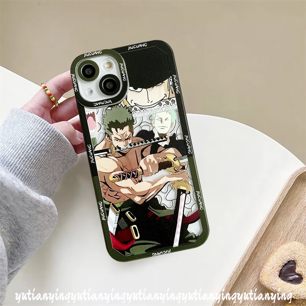 Anime One Piece Soft Case Kompatibel Untuk iPhone 7Plus 8Plus XR X XS 11 Pro Max 13 12 11 14 Pro Max8 7 6 6s Plus SE 2020 Shockproof Trendy Lucu Luffy Sauron Phone Cover