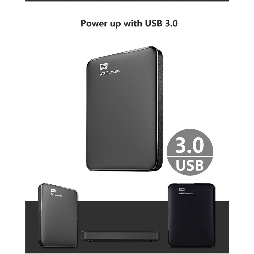 WD 1TB/2TB HD Hardisk Eksternal / HDD External USB 3.0 Portable
