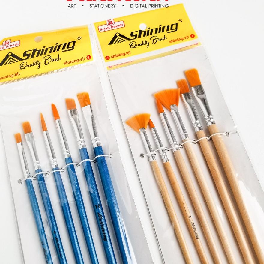 

L9S♟ Kuas Lukis Shining Set Paint Brush Sejati Ready Banyak